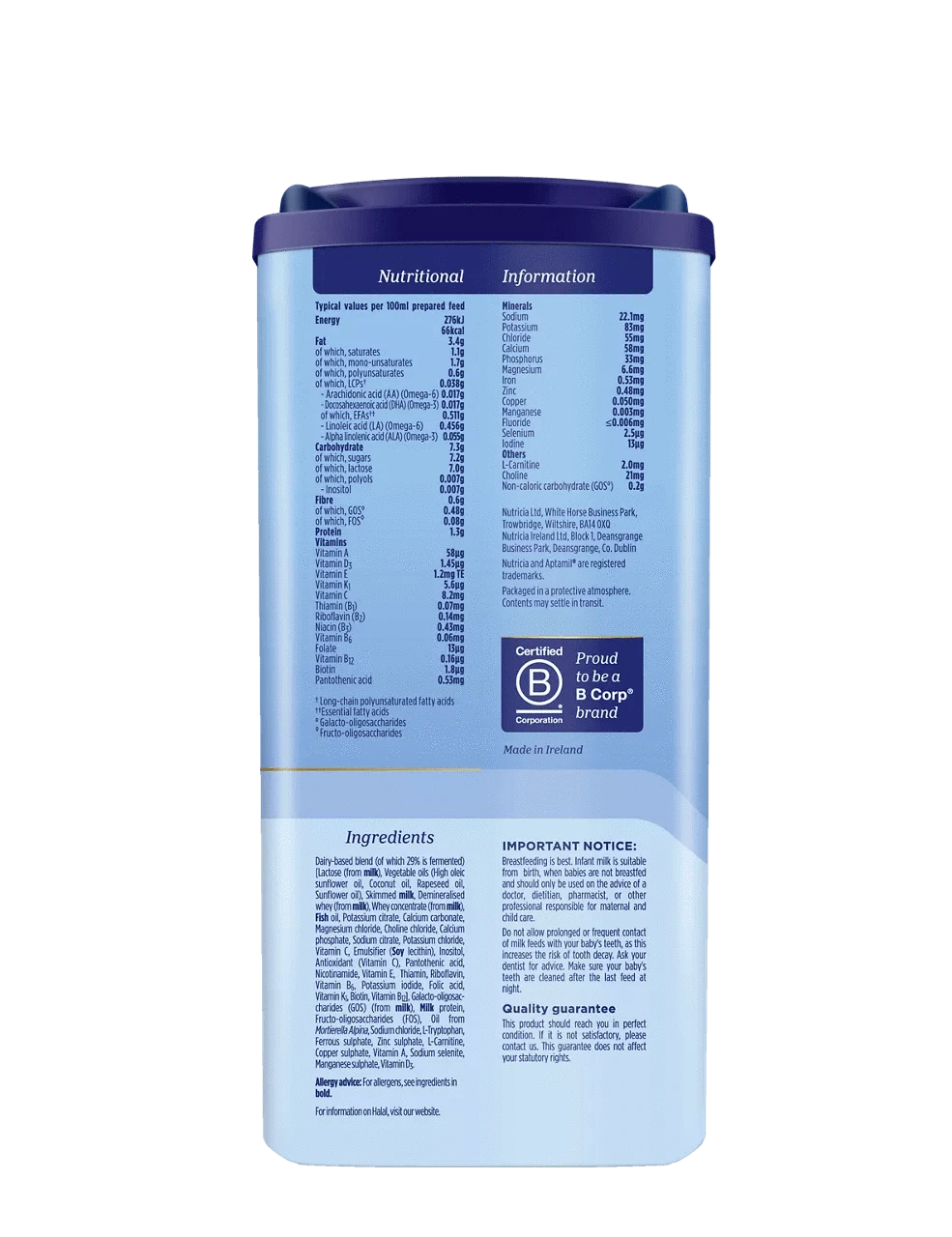 Aptamil 1 First Baby Milk Formula Powder from Birth 800g Baby Feeding Aptamil 1 First Baby Milk Formula Powder from Birth 800g