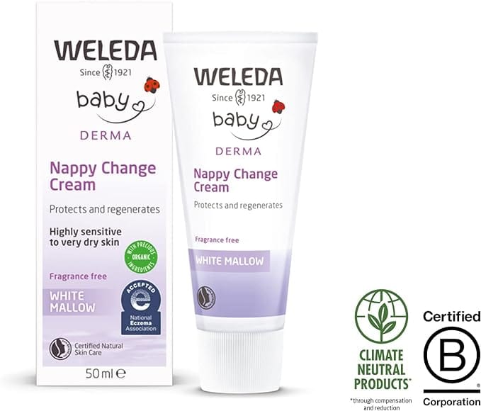 Weleda White Mallow Nappy Change Cream (50ml) Baby Skincare