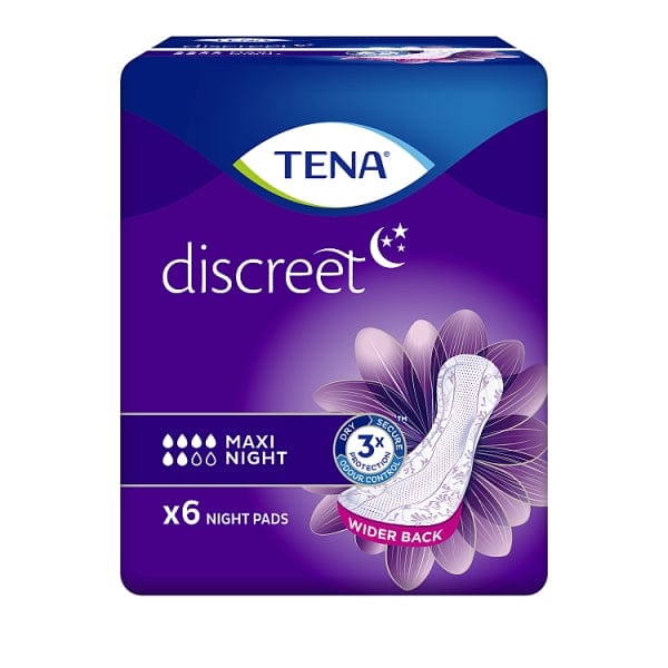 TENA Maxi Night Incontinence Pads (6) Continence Care
