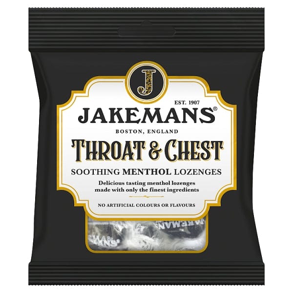Jakemans - Throat and Chest Soothing Menthol Sweets (100g) Cough