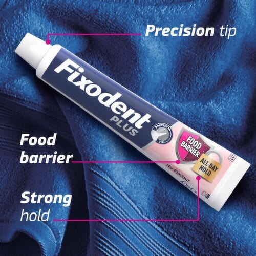 Fixodent Plus Food Barrier - All Day Hold No Flavour 40g Dental Fixodent Plus Food Barrier - All Day Hold No Flavour 40g