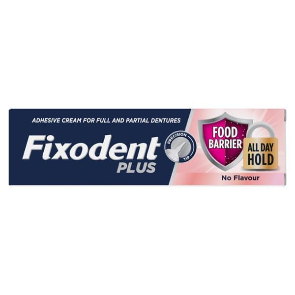 Fixodent Plus Food Barrier - All Day Hold No Flavour 40g Dental Fixodent Plus Food Barrier - All Day Hold No Flavour 40g