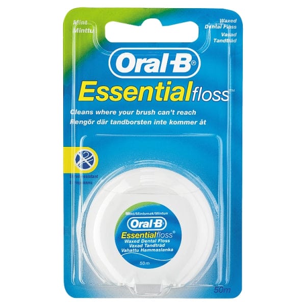 Oral B - Essential Dental Floss Mint Waxed (50m) Dental