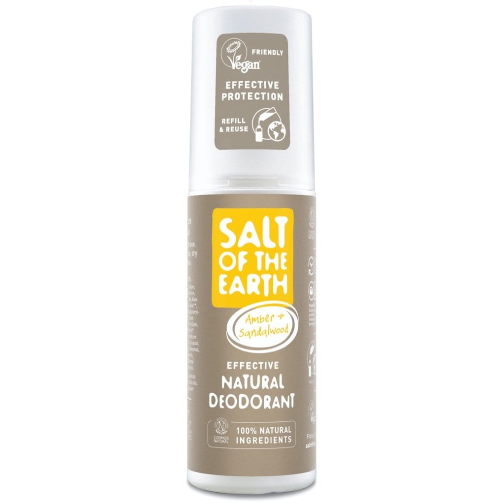 Salt of the Earth - Natural Deodorant Spray ~ Amber & Sandalwood (100ml) Deodorant and Antiperspirant