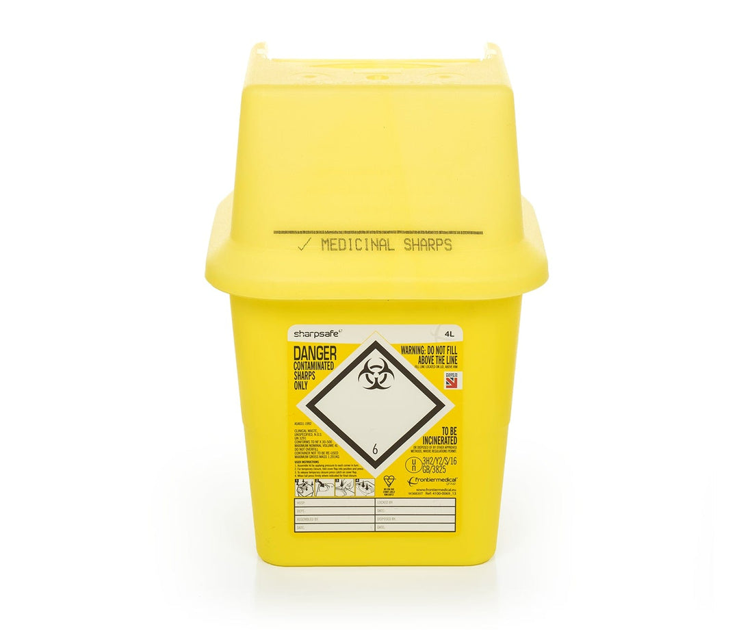 Sharps Bin - Yellow Top ~ 2 Litre (Singles) Diabetes Care