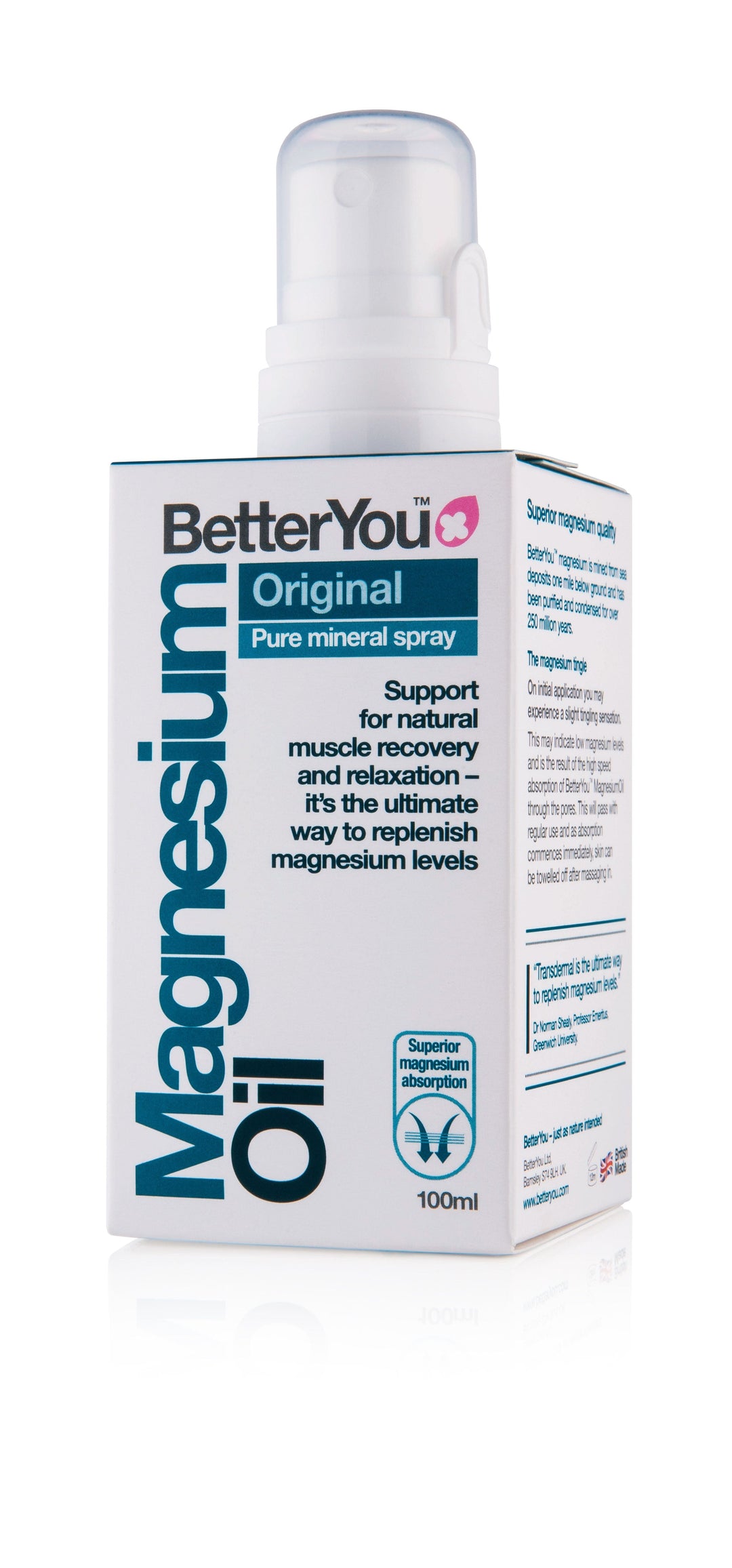 Magnesium Oil Body Spray, Better You (100ml) Energy and Wellbeing