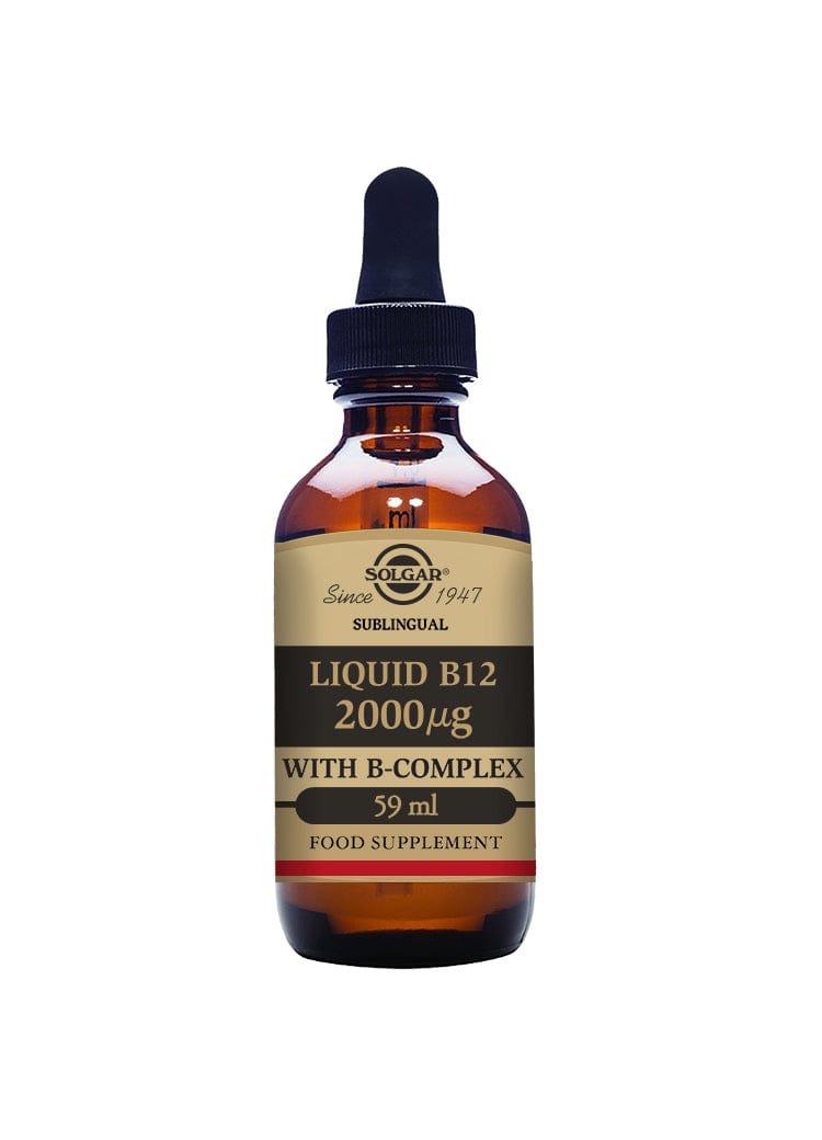 Solgar Liquid B12 2000µg with B-Complex (59ml) Energy and Wellbeing