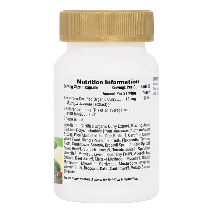 Source of Life Iron 18mg Capsules (30) Energy and Wellbeing Source of Life Iron 18mg Capsules (30)
