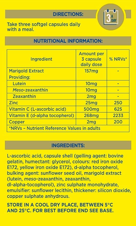 MacuShield Gold Eye Supplements (30 Day Pack) Eye Health