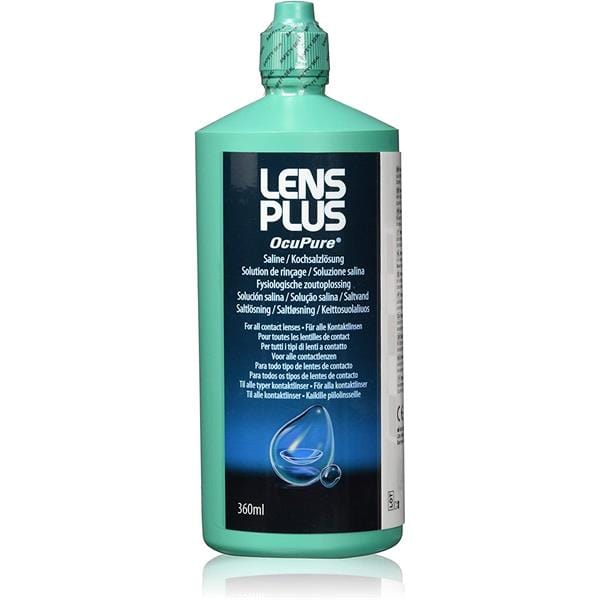 Lens Plus OcuPure Saline Solution 360ml Eyes and Ears