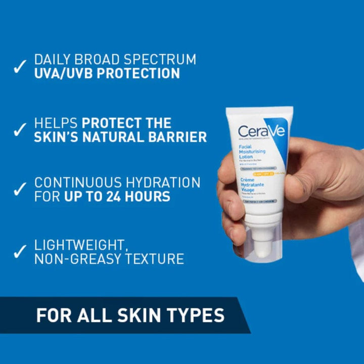 CeraVe AM Facial Moisturising SPF30 Lotion (52ml) Face Care