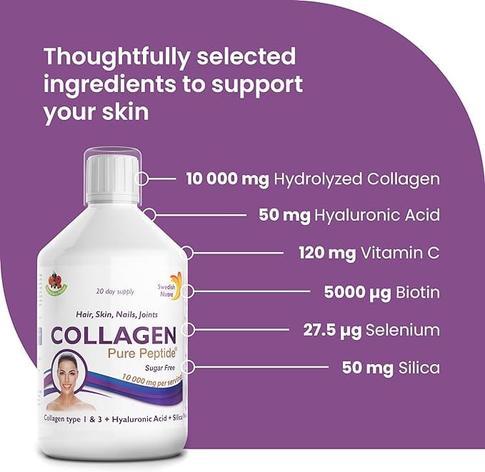 Swedish Nutra Collagen Liquid (500ml) Face Care