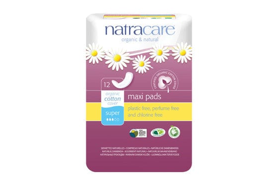 Natracare Organic and Natural Maxi Pads Super (12) Feminine Care