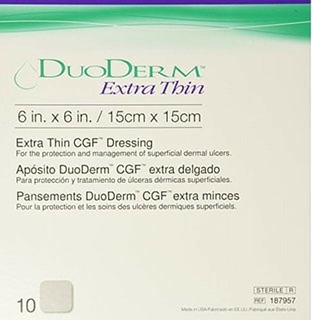 Duoderm Extra Thin Hydrocolloid Dressings 15x15cm (10) First Aid