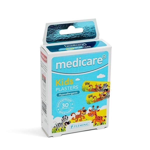MedicareZoo Fun Kids Plasters 30Pk First Aid MedicareZoo Fun Kids Plasters 30Pk