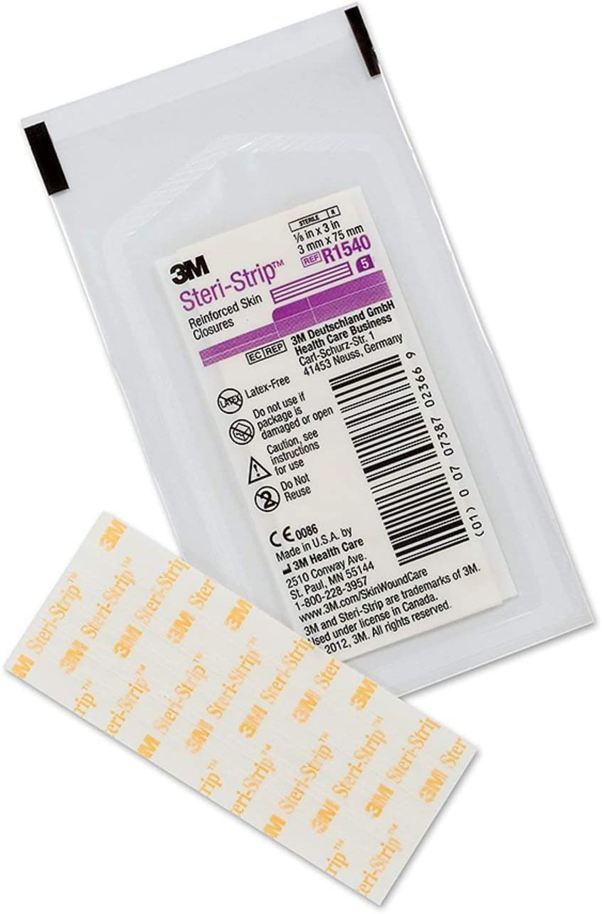 Steri-Strip Reinforced Adhesive Skin Closure Strips ~ 3mm x 75mm (12) First Aid