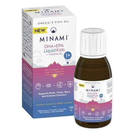 Minami DHA+EPA Liquid Kids + Vitamin D3 (100ml) Fish Oils
