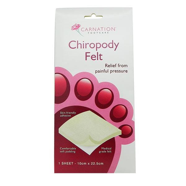 Carnation Chiropody Felt Large 10cm x 22.5cm Footcare