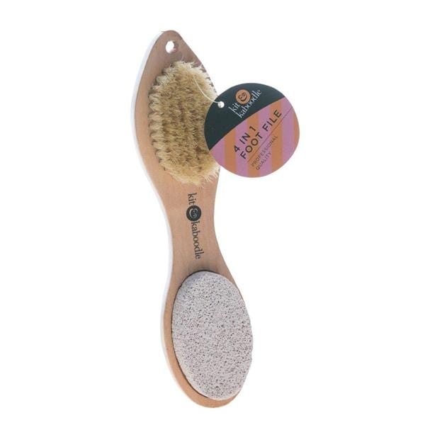 Kit and Kaboodle - 4 in 1 Foot File ~includes Pumice Stone, Brush, Metal File and Sandpaper Footcare