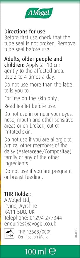 A Vogel Atrogel Arnica Gel (100ml) Herbal Remedies A Vogel - Atrogel Arnica Gel (100ml)