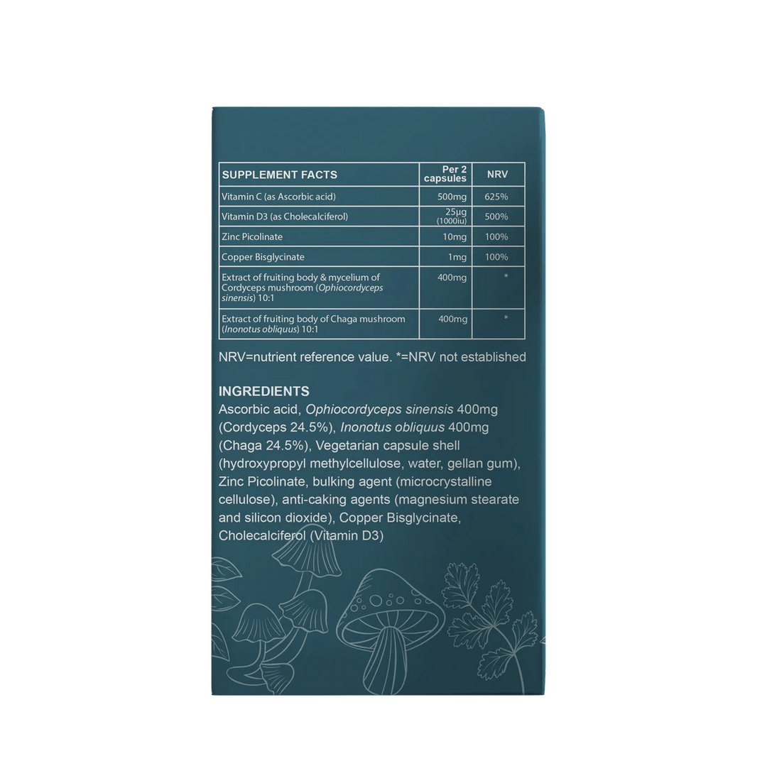 FabÜ Shrooms Immune (60) Herbal Remedies