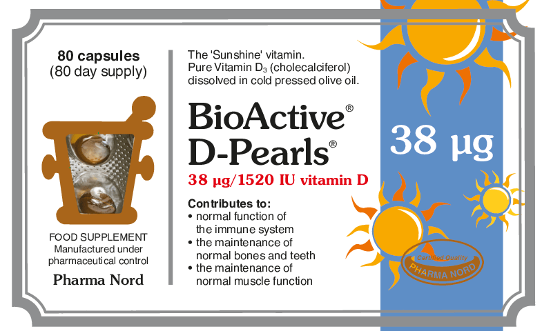 BioActive Vitamin D Pearls 38mcg 1,520IU (80) Immune System