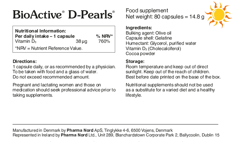 BioActive Vitamin D Pearls 38mcg 1,520IU (80) Immune System