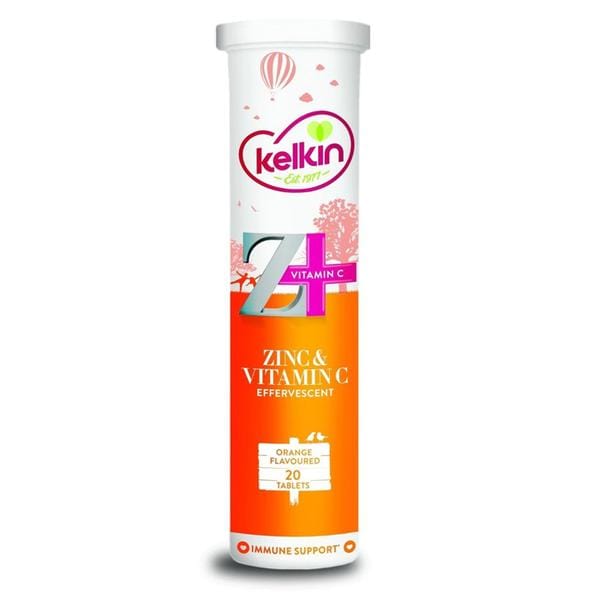 Kelkin Zinc & Vitamin C Effervescent 1,000mg Tablets (20) Immune System