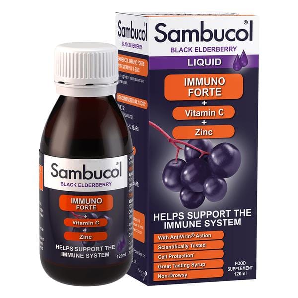 Sambucol Black Elderberry Immuno Forte Liquid (120ml) Immune System