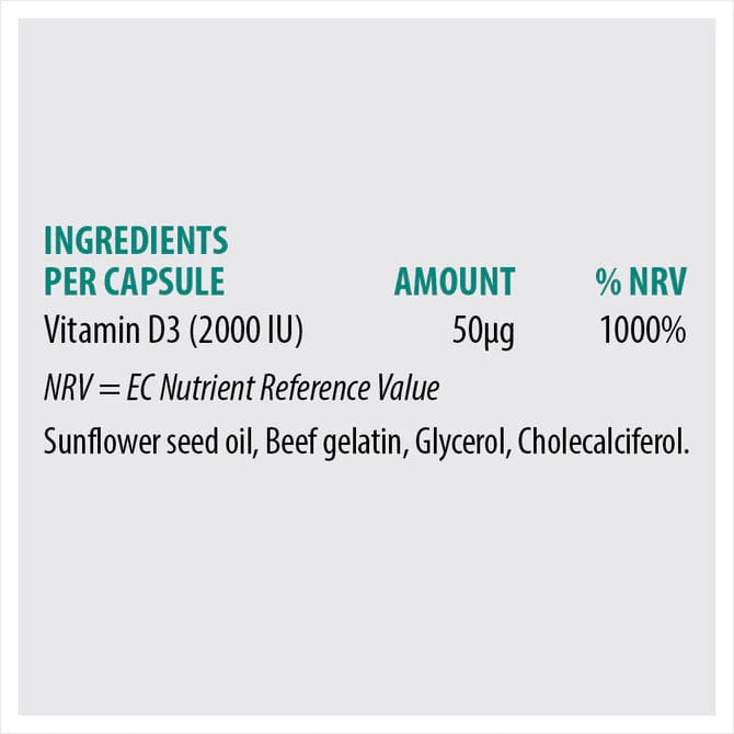 Sona D2000 Vitamin D3 2000IU (120) Immune System