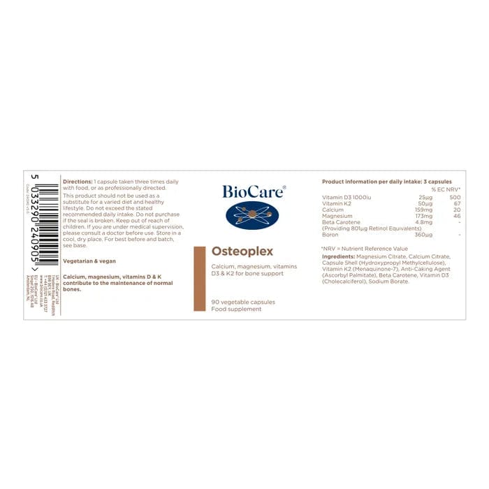 Osteoplex Bone Health Complex | Biocare (90) Joints and Bones