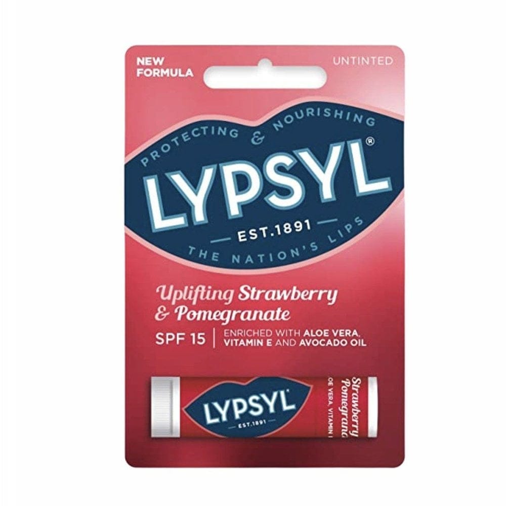 Lypsyl Strawberry & Pomegranate Lip Balm Spf15 4.6g LIP CARE Lypsyl Strawberry & Pomegranate Lip Balm Spf15 4.6g