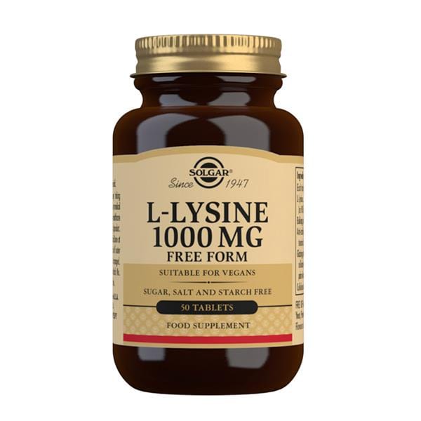 Solgar L-Lysine 1000mg Tablets (50) Lip Care