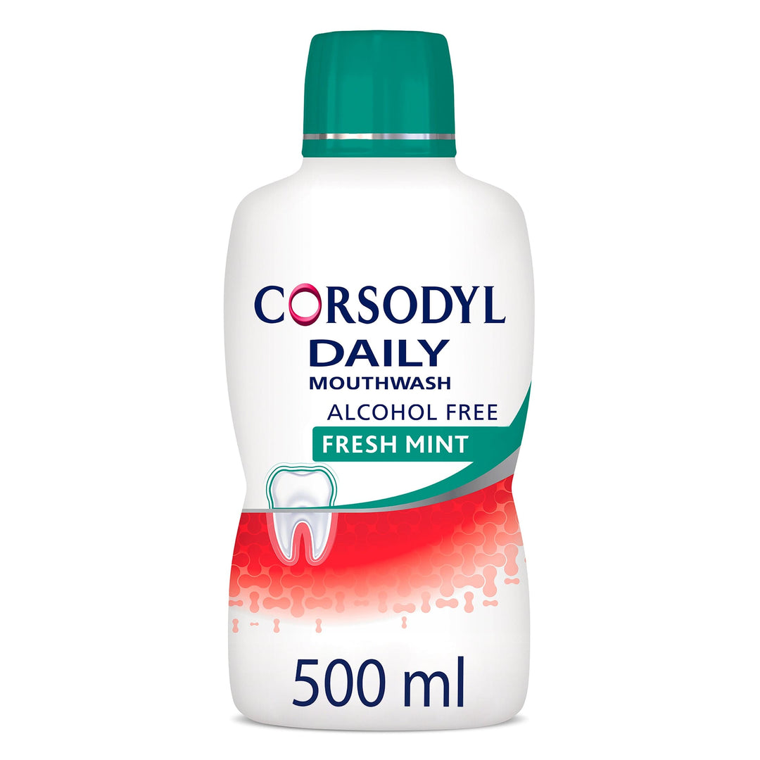 Corsodyl Gum Care Mouthwash Alcohol Free Daily Fresh Mint 500ml Mouth Care