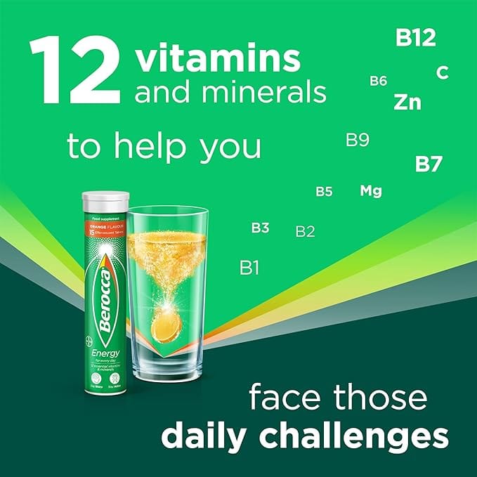 Berocca Energy Effervescent MultiVitamin Orange (30) Multi Vitamins