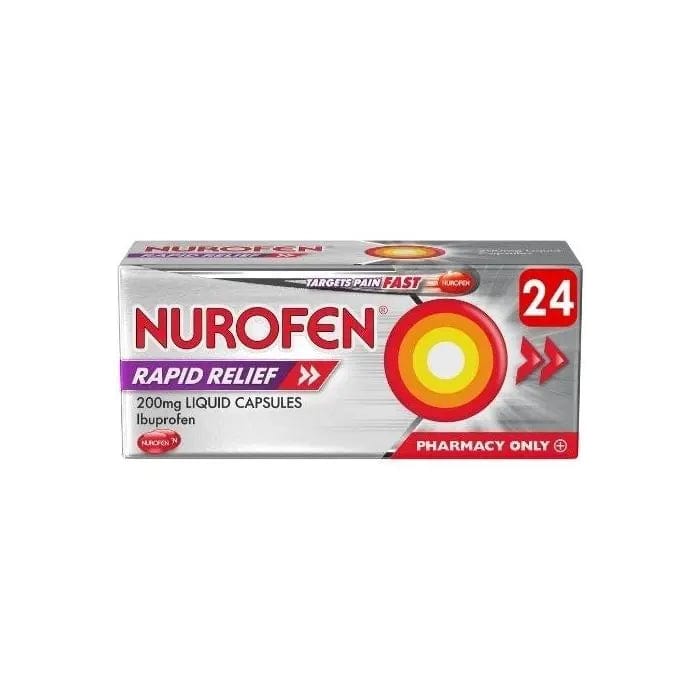 Nurofen Rapid Relief Liquid Capsules 200mg Ibuprofen (24) Pain Relief PA0979/032/012