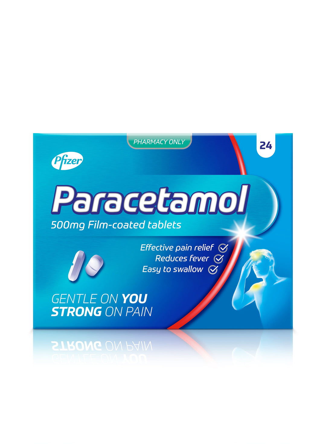 Paracetamol Pfizer 500mg Tablets (24) Pain Relief PA0822/167/001