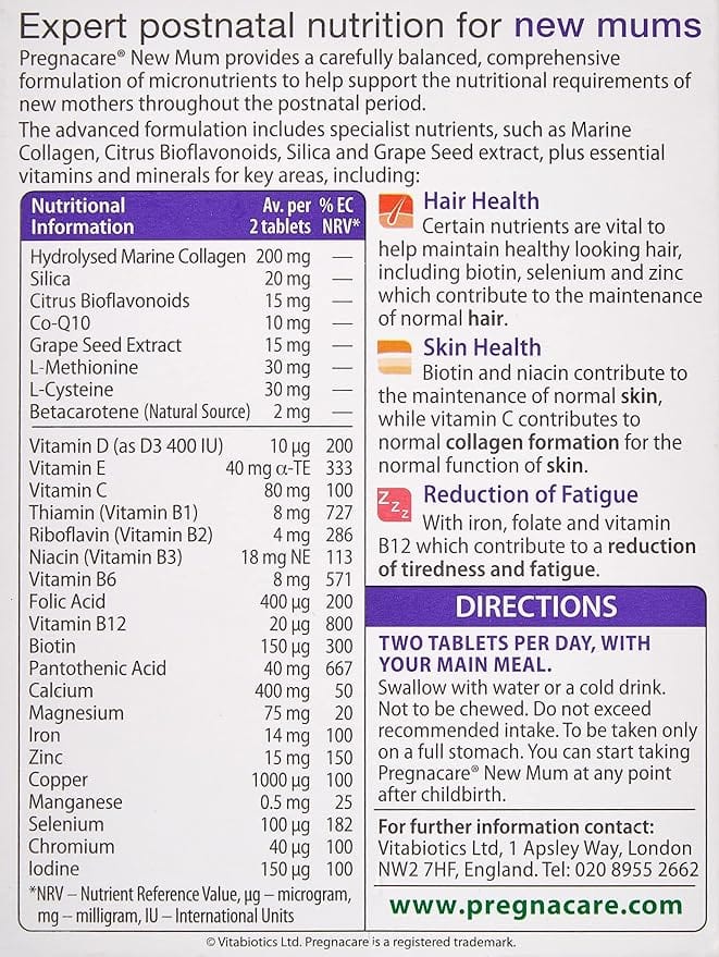 Vitabiotics - Pregnacare New Mum (56) Pregnancy Supplements