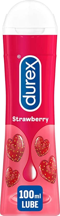 Durex Strawberry Flavoured Lube Intimate Gel -Water Based 100ml Sexual Health