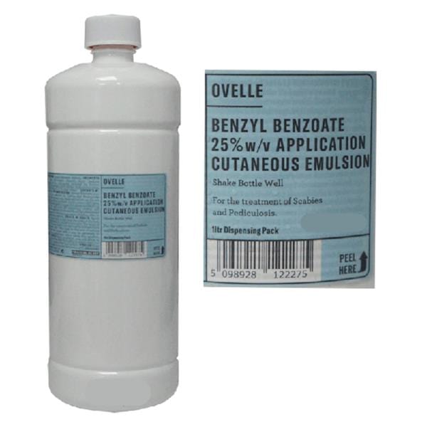 Ovelle Benzyl Benzoate 1 Litre Skin Care