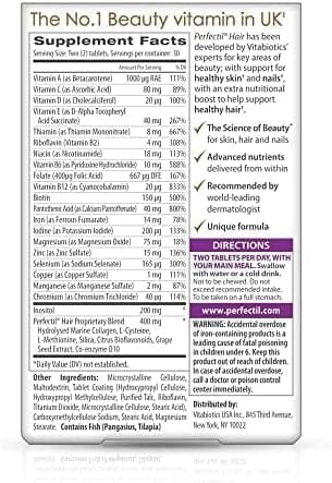 Vitabiotics Perfectil Plus Hair (60) Skin Hair and Nails