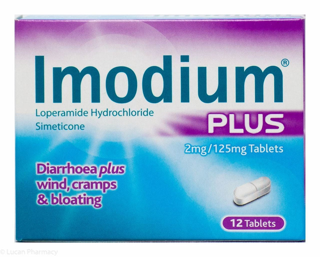 Imodium Plus Loperamide Tablets (12) Stomach and Bowels PA0330/050/001