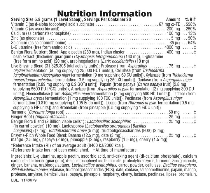 Natures Plus GI Natural Fast Acting Powder 174g Stomach and Bowels Natures Plus GI Natural Fast Acting Powder 174g