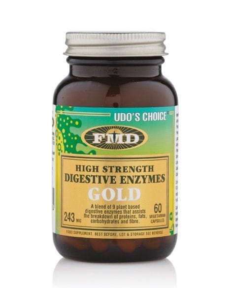 Udo's Choice - High Strength Digestive Enzymes ~ Gold (60) Stomach and Bowels