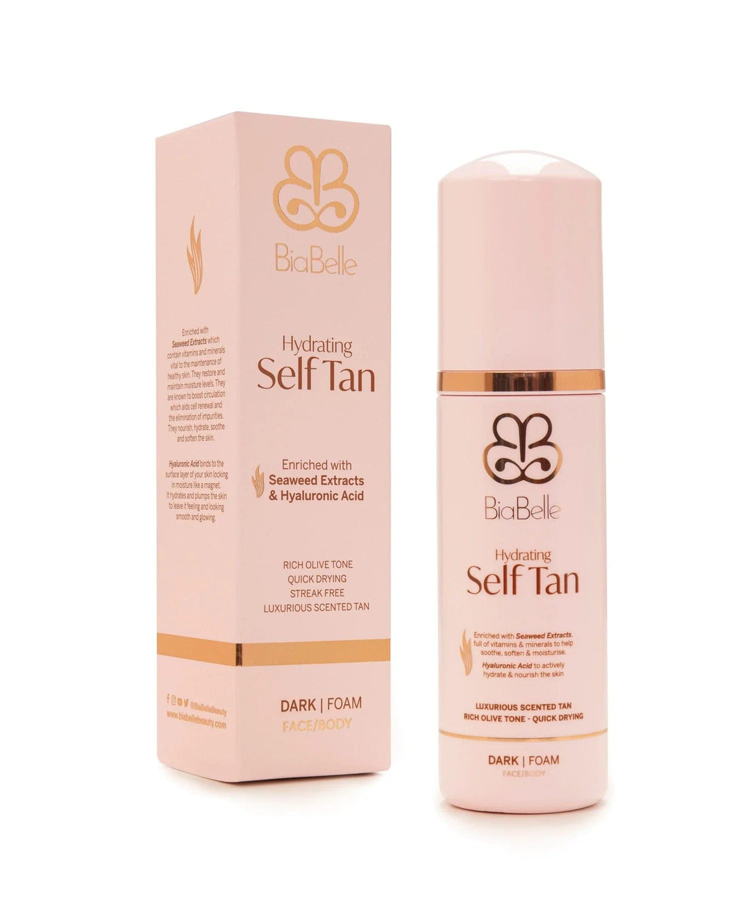 BiaBelle Hydrating Self Tan Dark Foam 150ml Tanning