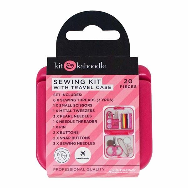 Kit & Kaboodle Sewing Kit with Tavel Case 20 Pieces Travel kit Kit & Kaboodle Sewing Kit with Tavel Case 20 Pieces