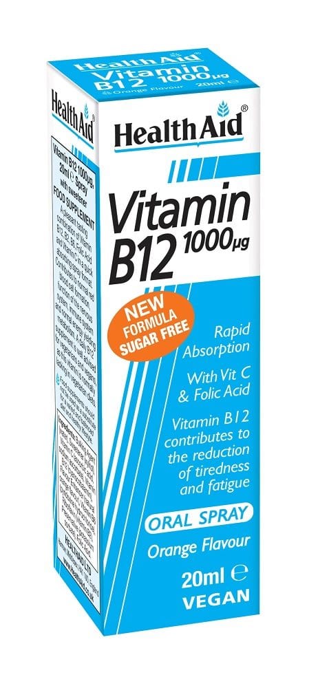 Health Aid Vitamin B12 1000mcg Spray 20ml Vitamins & Supplements