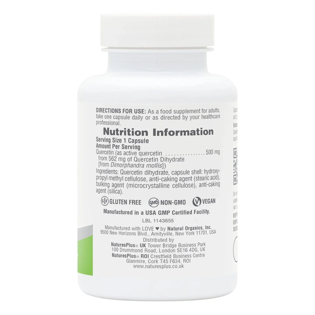 Natures Plus PRO Quercetin 500mg 60 Vitamins & Supplements Natures Plus PRO Quercetin 500mg 60