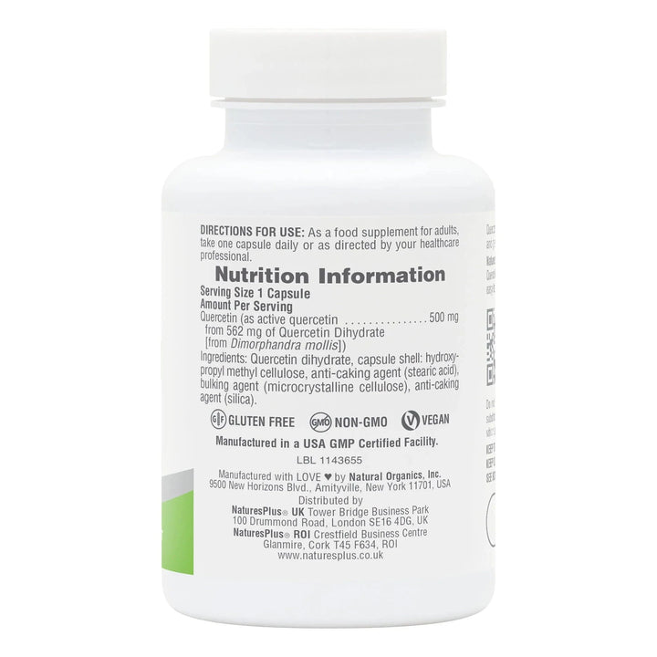 Natures Plus PRO Quercetin 500mg 60 Vitamins & Supplements Natures Plus PRO Quercetin 500mg 60