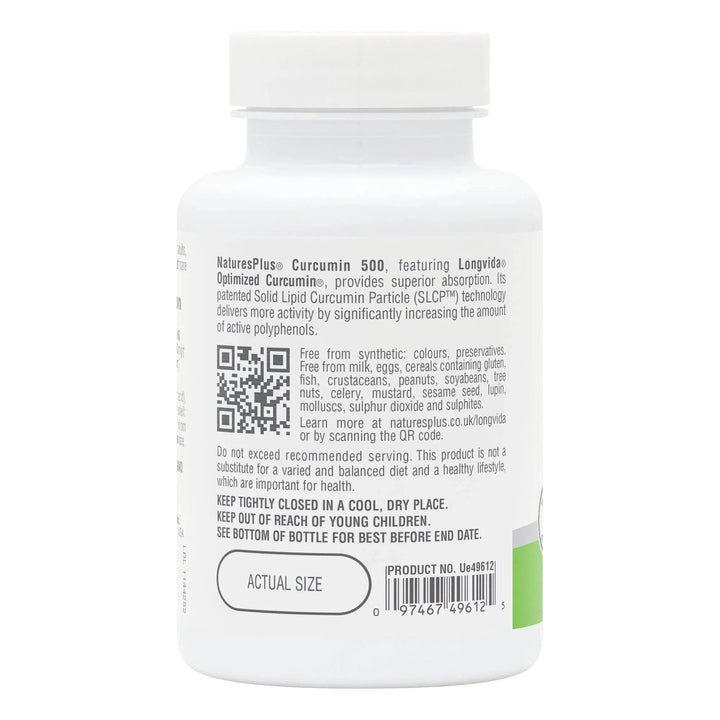 NaturesPlus Pro Longvida Curcumin 500mg 60 Vitamins & Supplements NaturesPlus Pro Longvida Curcumin 500mg 60